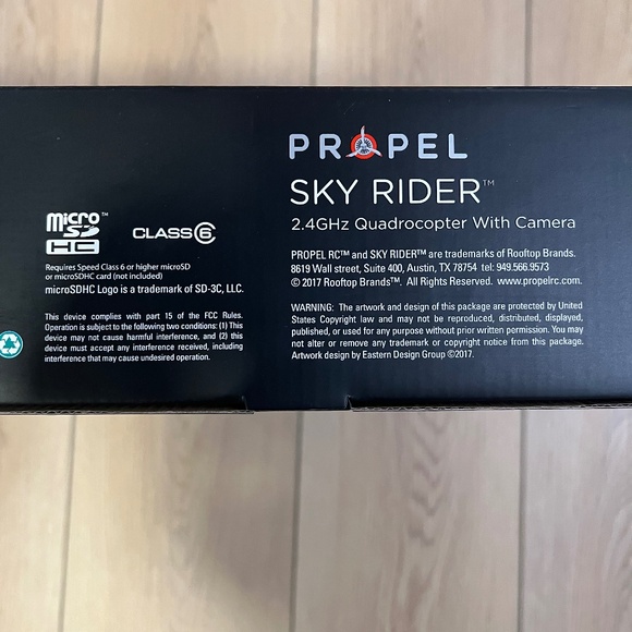 Propel Sky Rider Drone - Model # KH-2144, 2.4 GHz Quadrocopter with Camera. - Picture 7 of 7